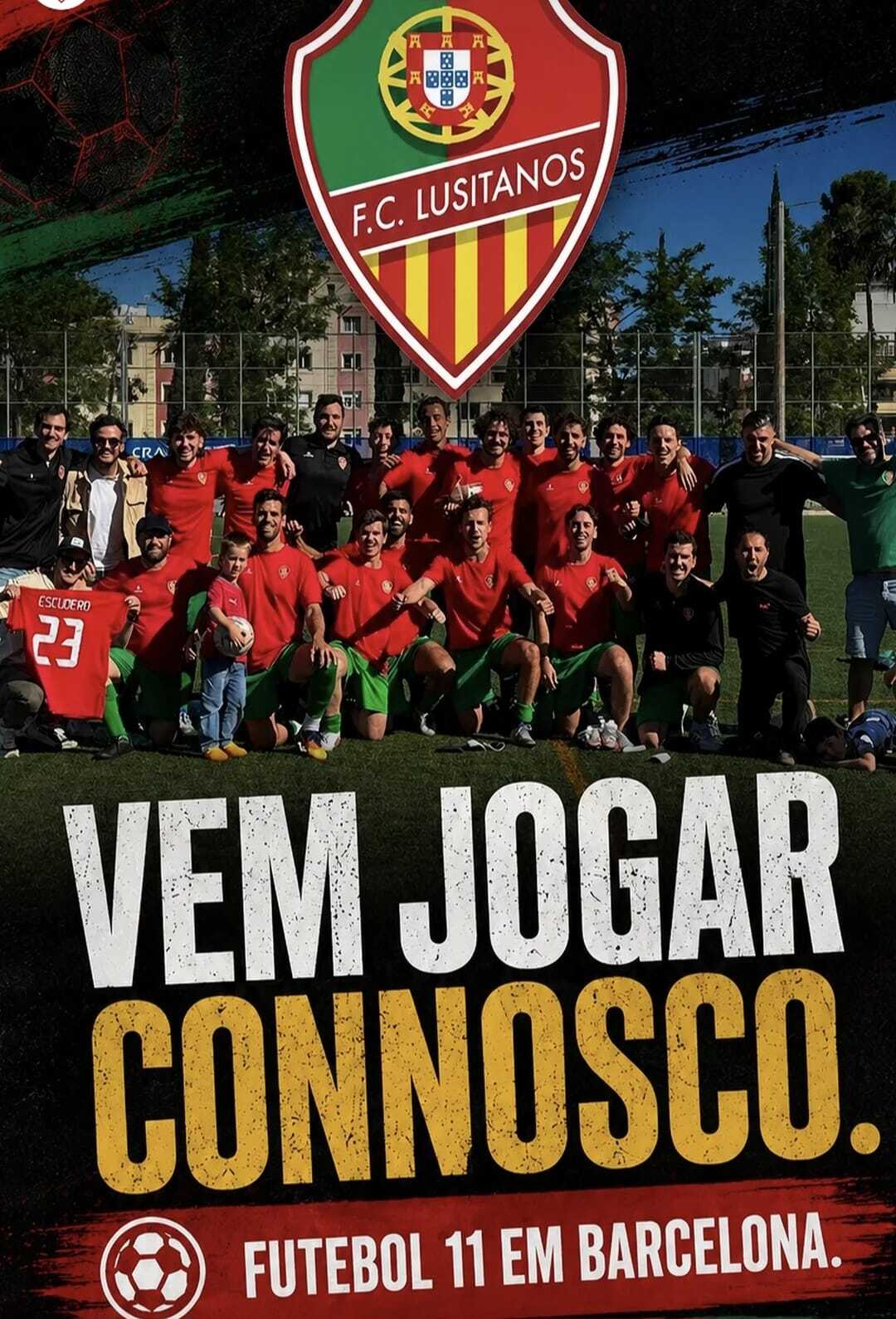 FC Lusitanos — Vem jogar connosco. Futebol 11 em Barcelona.